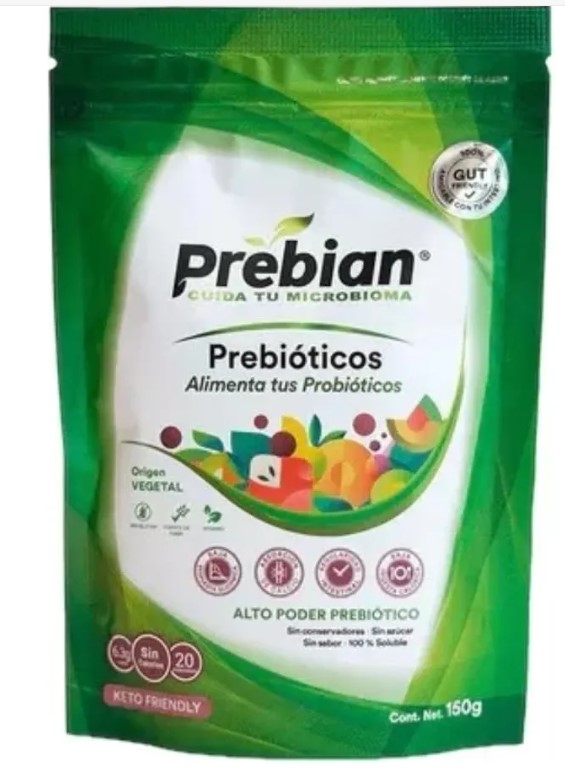 Prebian 150g Prebióticos Para Probióticos Fibra Sin Sabor