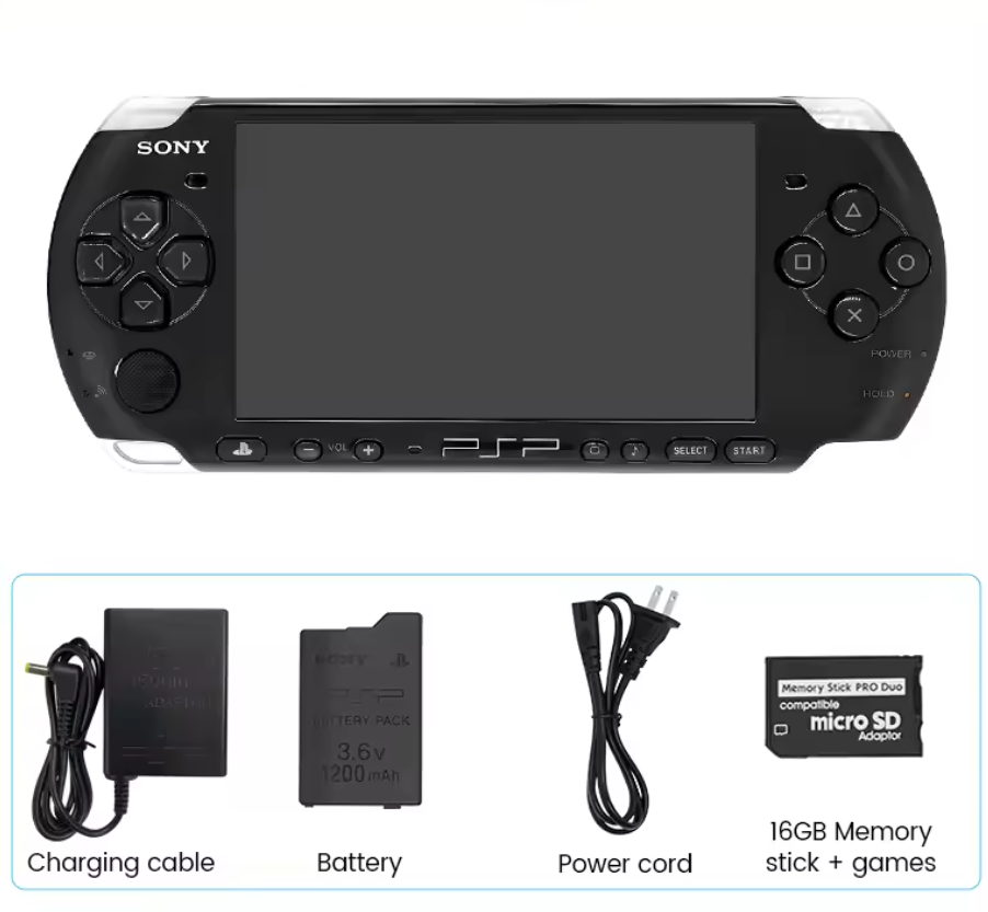 Consola Sony Psp 3000 Original | 16GB de Videojuegos| Completa Con Caja