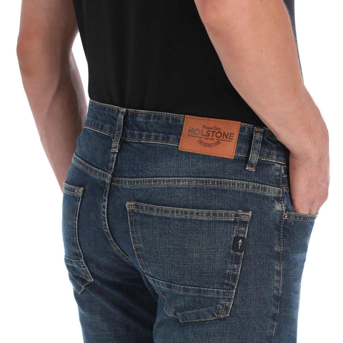 Jeans de Mezclilla Premium Slim Fit Para Hombre Holstone- Dallas