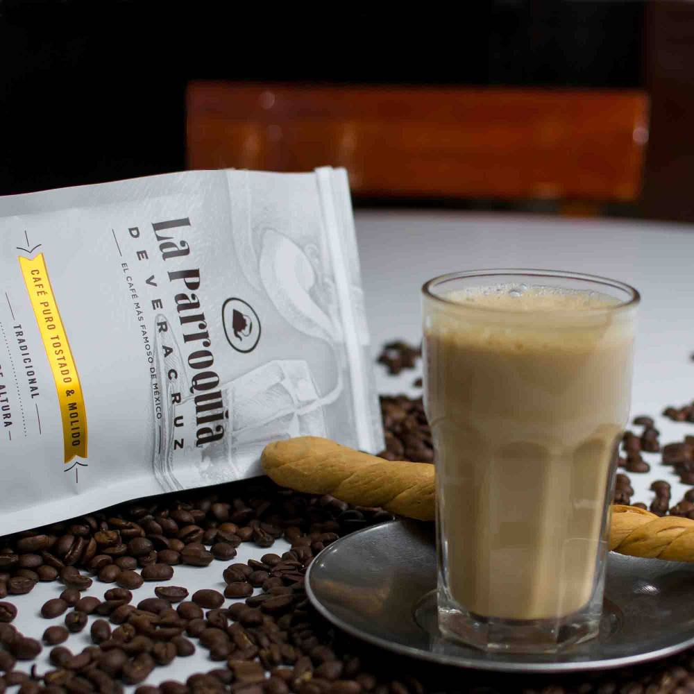 Cafe La Parroquia De Veracruz 1  Kg Molido, Tostado y Tradicional, Gourmet Puro 100%, Cuerpo Completo