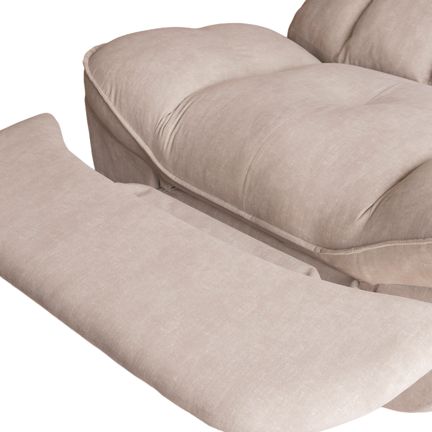 Sillon Mecedora  Reclinable Giratorio 360° con Porta Celular y Respaldo Acolchado de Alta Densidad Comodo Junior Beige