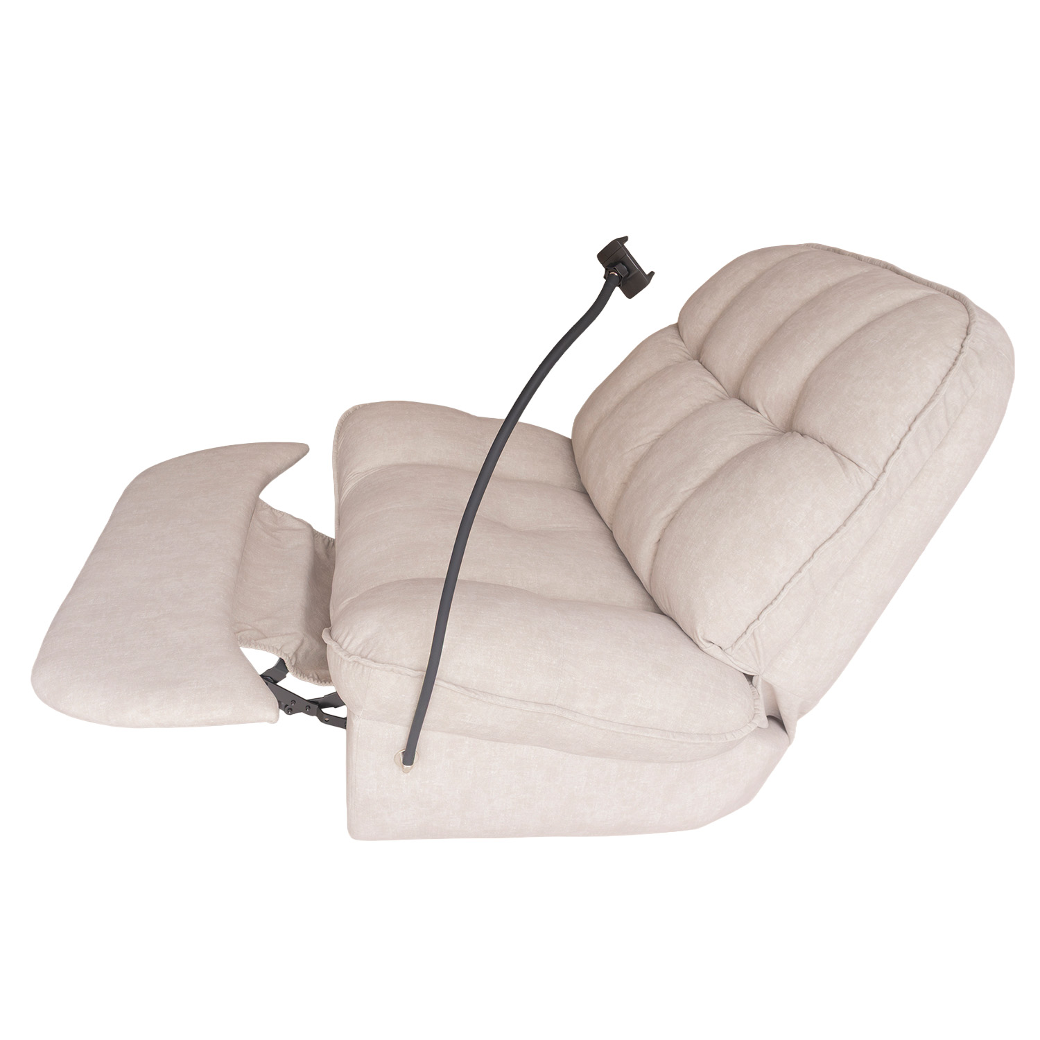 Sillon Mecedora  Reclinable Giratorio 360° con Porta Celular y Respaldo Acolchado de Alta Densidad Comodo Junior Beige