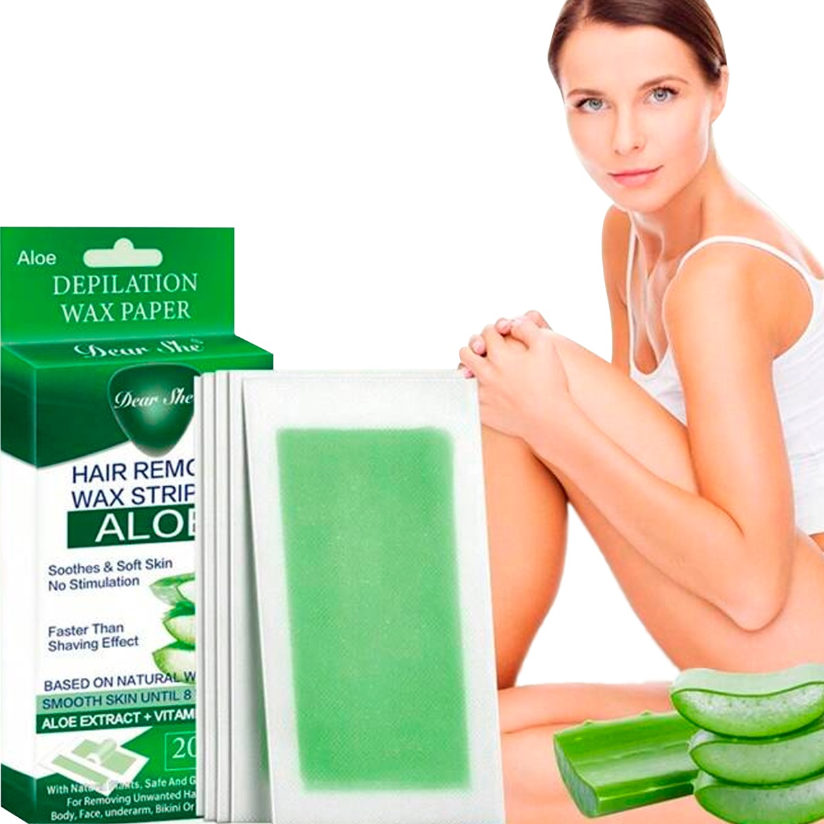 Bandas Tiras Cera Fria Aloe Depilacion Depilar Piernas Axila