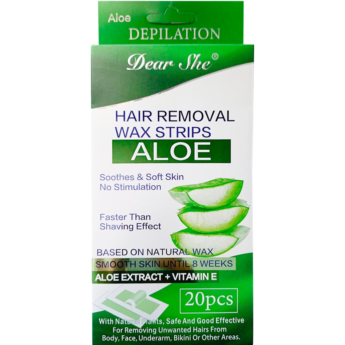 Bandas Tiras Cera Fria Aloe Depilacion Depilar Piernas Axila