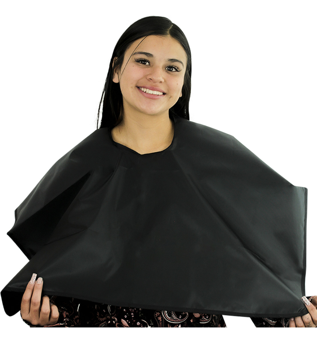 Capa Corte Tinte Maquillaje Tela Repelente Estilista Barbero CAT