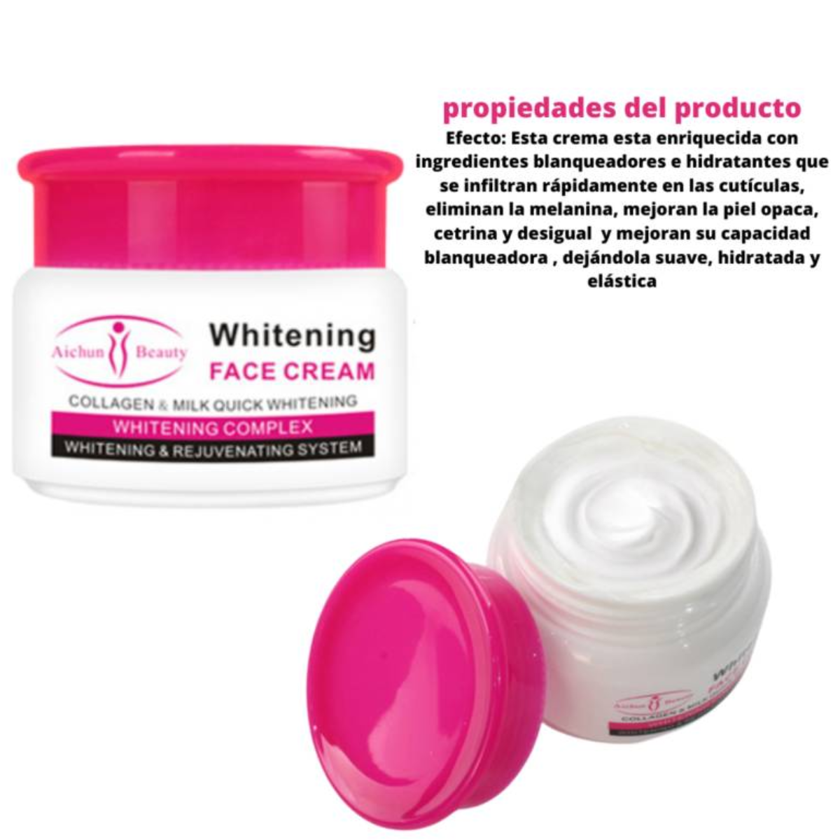Crema Blanqueadora Hidratante Aclaradora Manchas Rostro 80ml