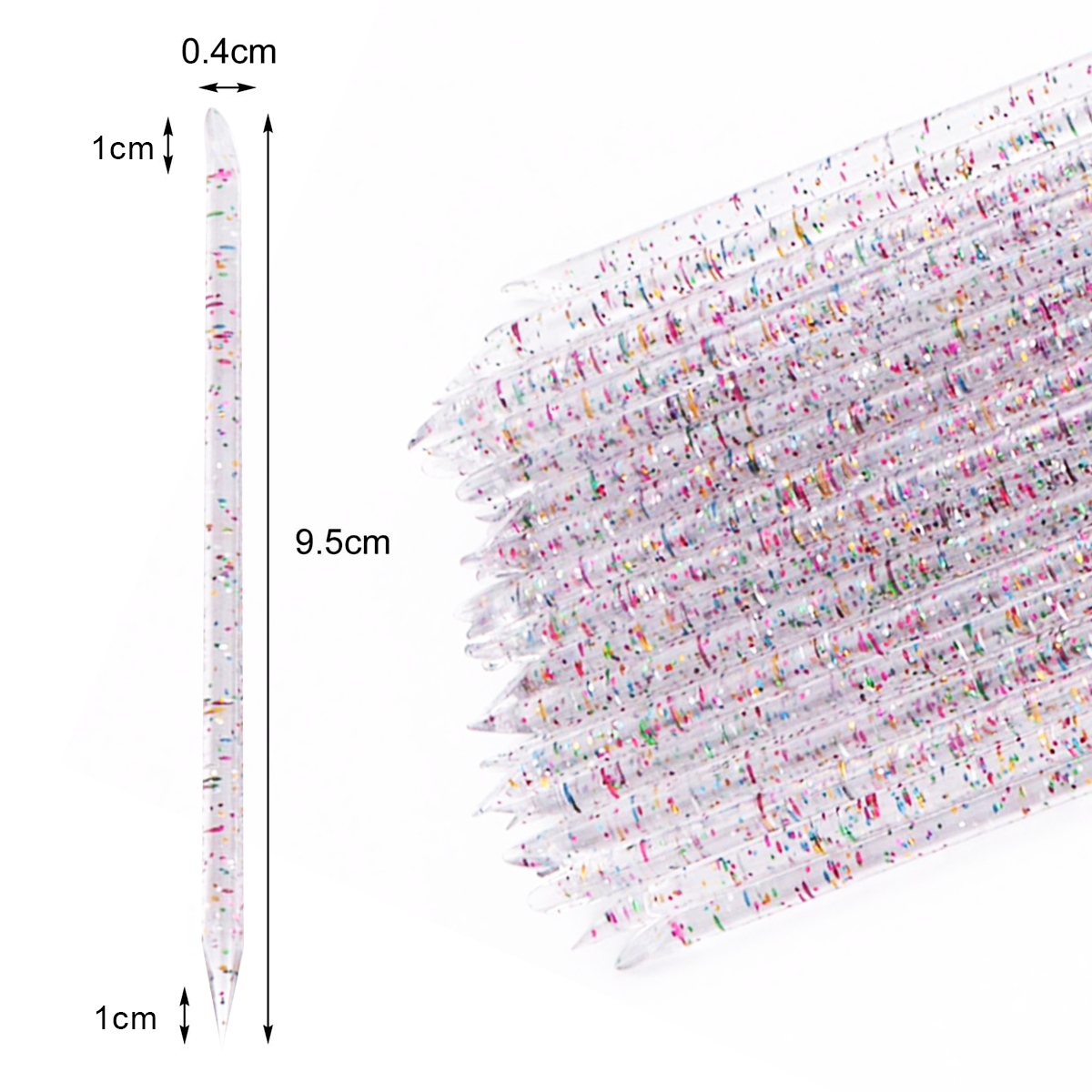 100 Palillos Palos Plastico Manicura Empujador Cuticula Uñas