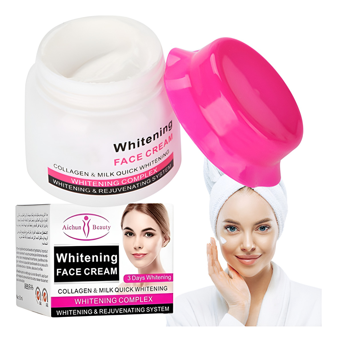 Crema Blanqueadora Hidratante Aclaradora Manchas Rostro 80ml