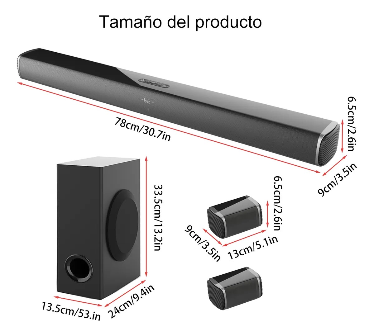Home Theater 240w Barra De Sonido Y Subwoofer Con Bluetooth