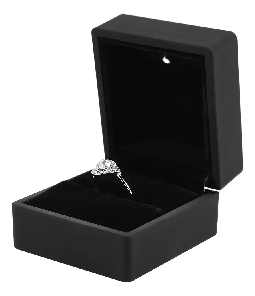 Caja Estuche Para Anillo De Compromiso Con Luz Led