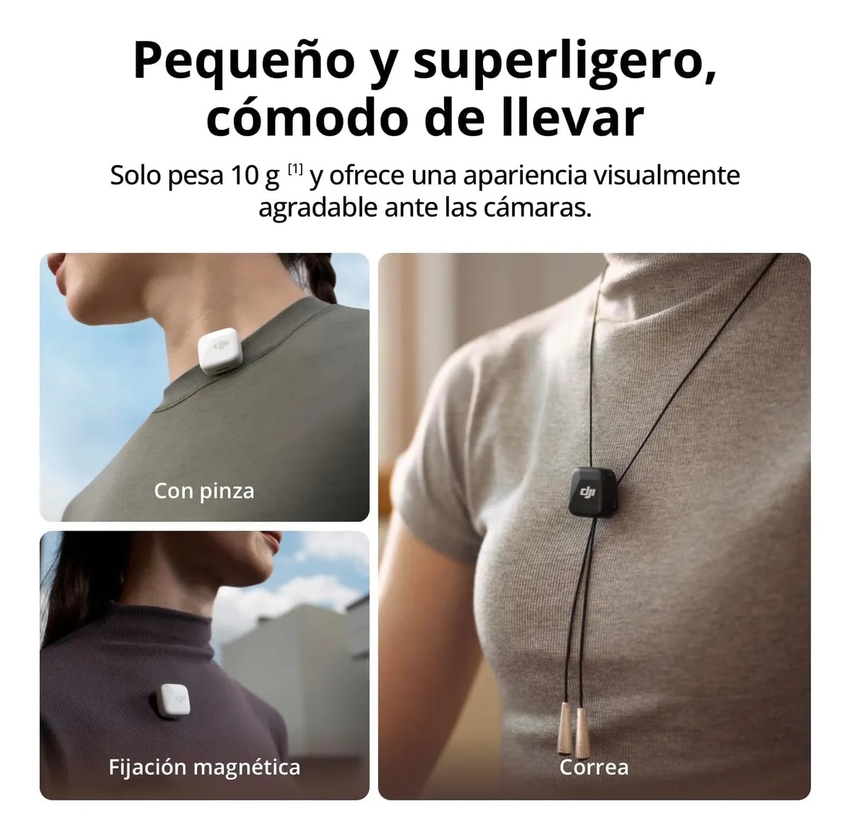 Dji Mic Mini (2 Tx + 1 Rx + Estuche De Carga) Transmisor Inalámbrico con Receptor, Superligero