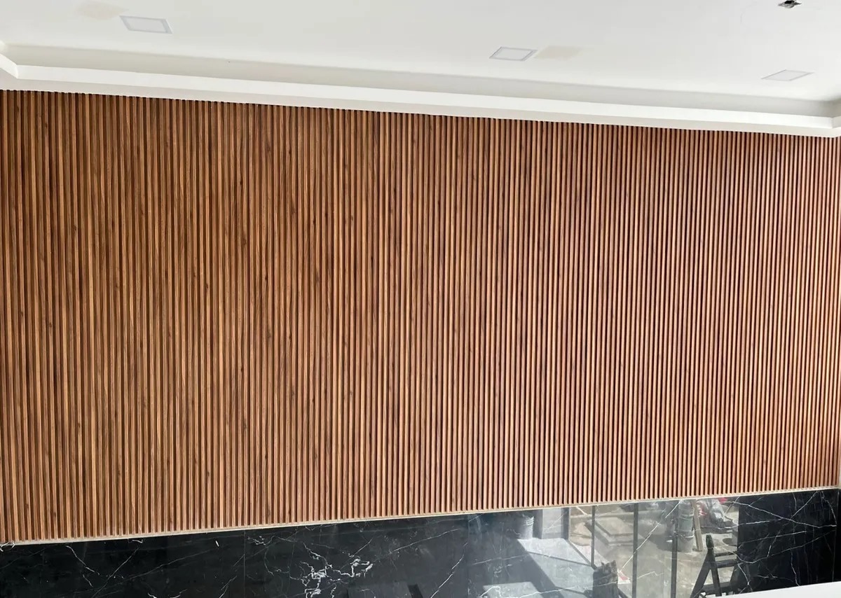 Lambrin Decorativo Wpc Panel 3d 12 Pzas 1mx16cm Color Madera