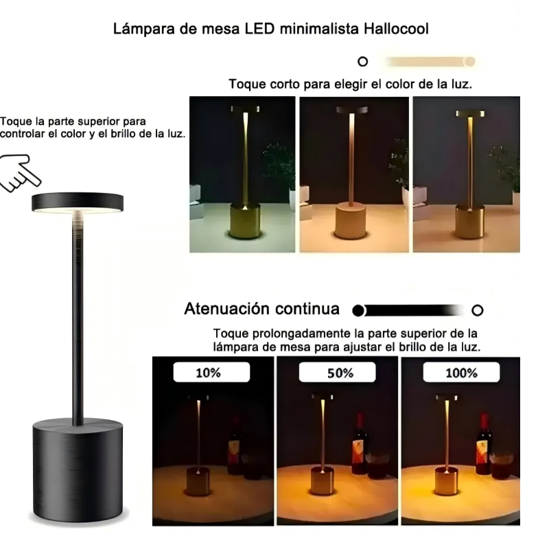 Lámpara De Mesa Recargable Moderna Para Restaurante Led