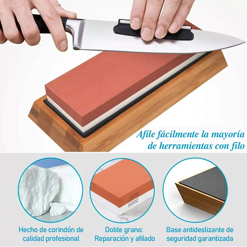 Kit Afilador De Piedra De Afilar - 400/1000 Y 3000/8000