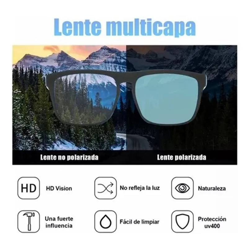 Lentes De Sol Deportivas Polarizadas Anti-uv Moda Hombre 4 pza