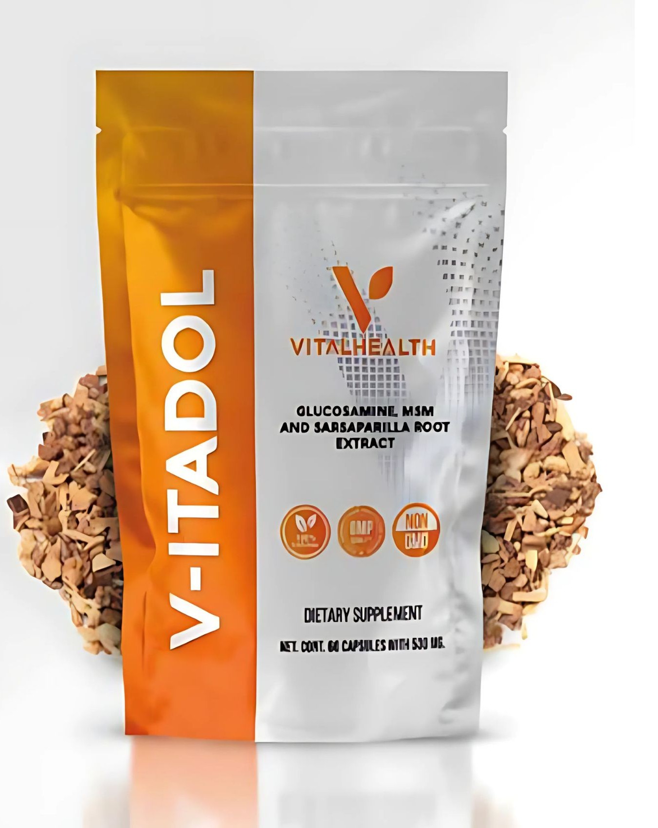 VITADOL VitalHealth | Suplemento Natural para Articulaciones y Músculos con Glucosamina, MSM y Zarzaparrilla