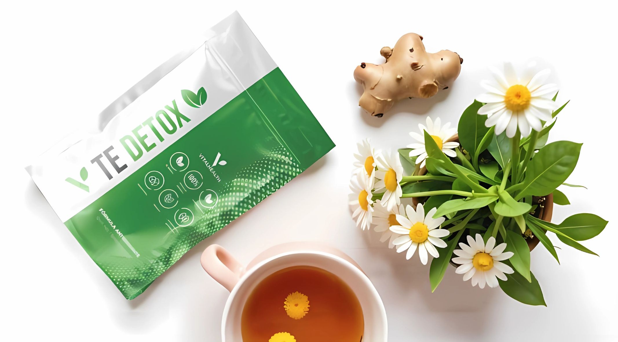 Té Detox VitalHealth 3 Sobres – Detox Natural para 21 Días – Suplemento Herbal Sin Cafeína