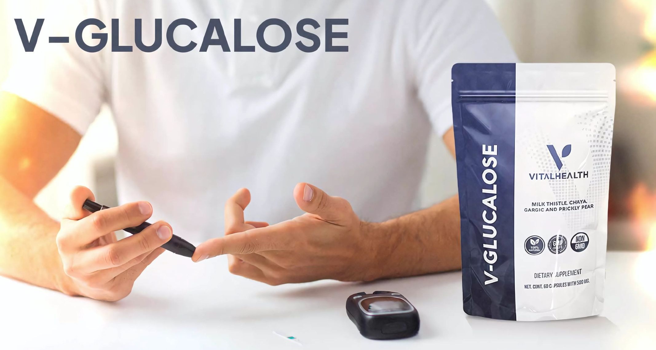 V-Glucalose VitalHealth 60 Cápsulas | Control Natural de Azúcar, Insulina y Metabolismo | 100% Natural