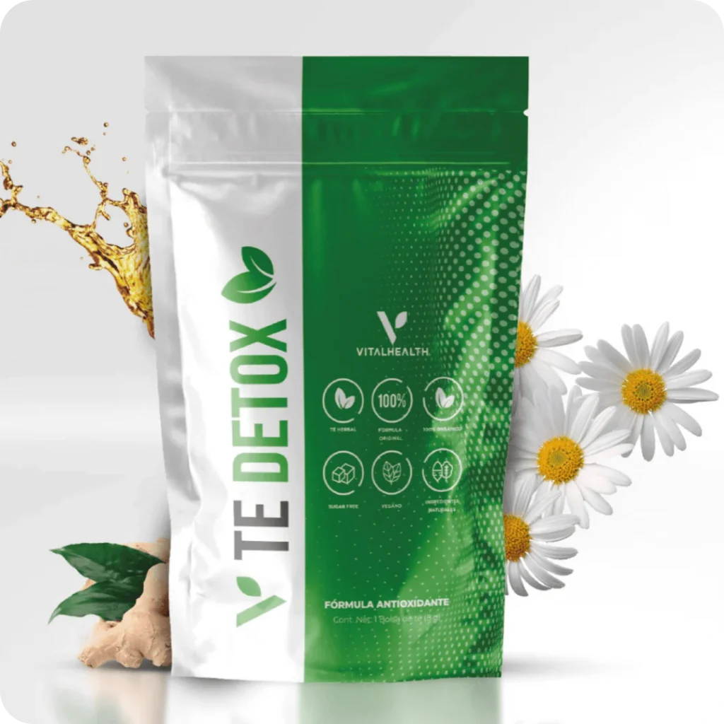 Té Detox VitalHealth 3 Sobres – Detox Natural para 21 Días – Suplemento Herbal Sin Cafeína