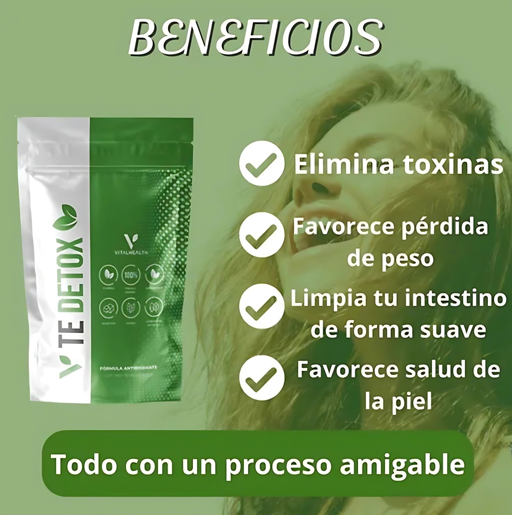 Té Detox VitalHealth 3 Sobres – Detox Natural para 21 Días – Suplemento Herbal Sin Cafeína