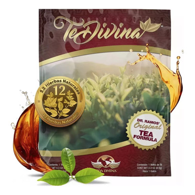 Té Divina Original 1 Sobre Semanal – Detox Natural Sin Cafeína con 12 Hierbas – Vida Divina