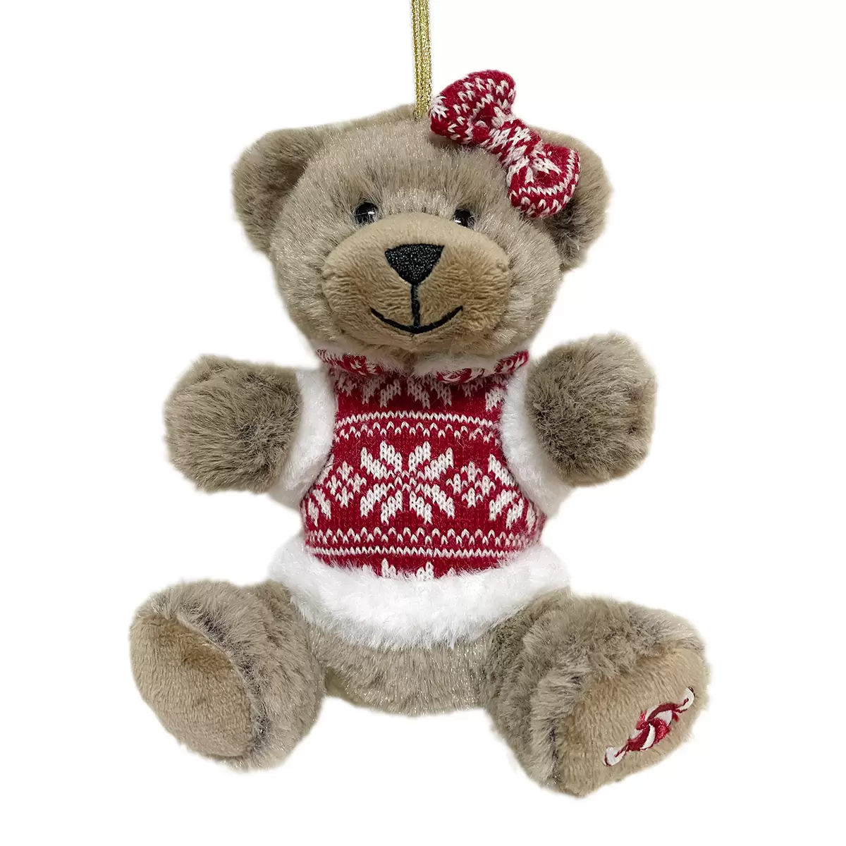 Set 6 Adornos Navideños de Peluche para Colgar Árbol | Ornamentos Decorativos - Osos