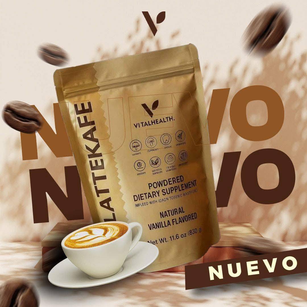 Café Latte VitalHealth con 10 Hongos Adaptógenos | Energía, Enfoque y Bienestar - 330g