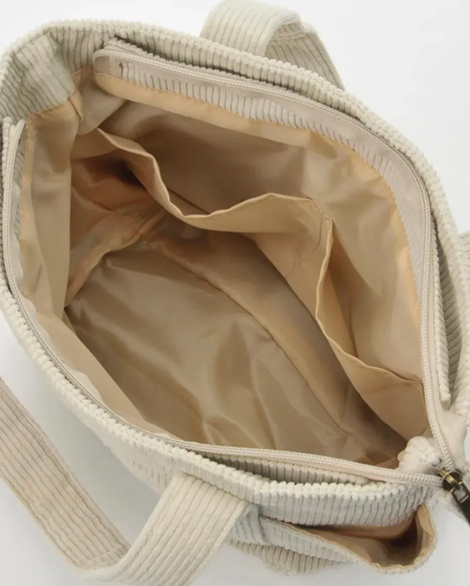 Bolsa de Mano Snoppy para Dama Mujer Tote Bag de Pana Moda Estilo Vintage + Llavero de Snoopy