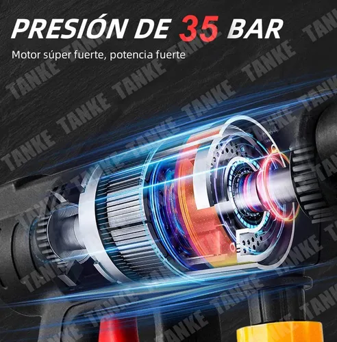 Hidrolavadora de Pistola Inalambrica Portatil Color Negro con 2 Baterias Electricas de 48 V y 500 W de potencia