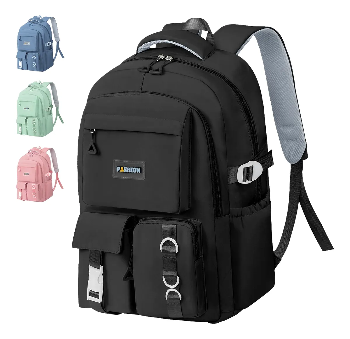 Mochila Negra Impermeable, Ligera y Funcional para el Dia a Dia con un Toque Urbano - Estilo que Te Acompaña