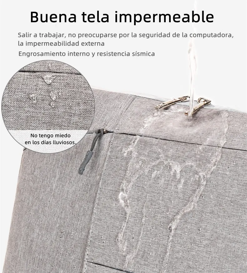 Funda para Laptop Protector para Computadora 15.6 In Tipo Bolsa Portatil Multifuncional y Resistente Color Gris