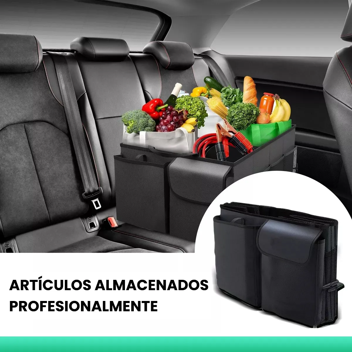 Caja Organizador de Cajuela para Auto Coche Carro Ajustable Portatil para Accesorios y Herramientas