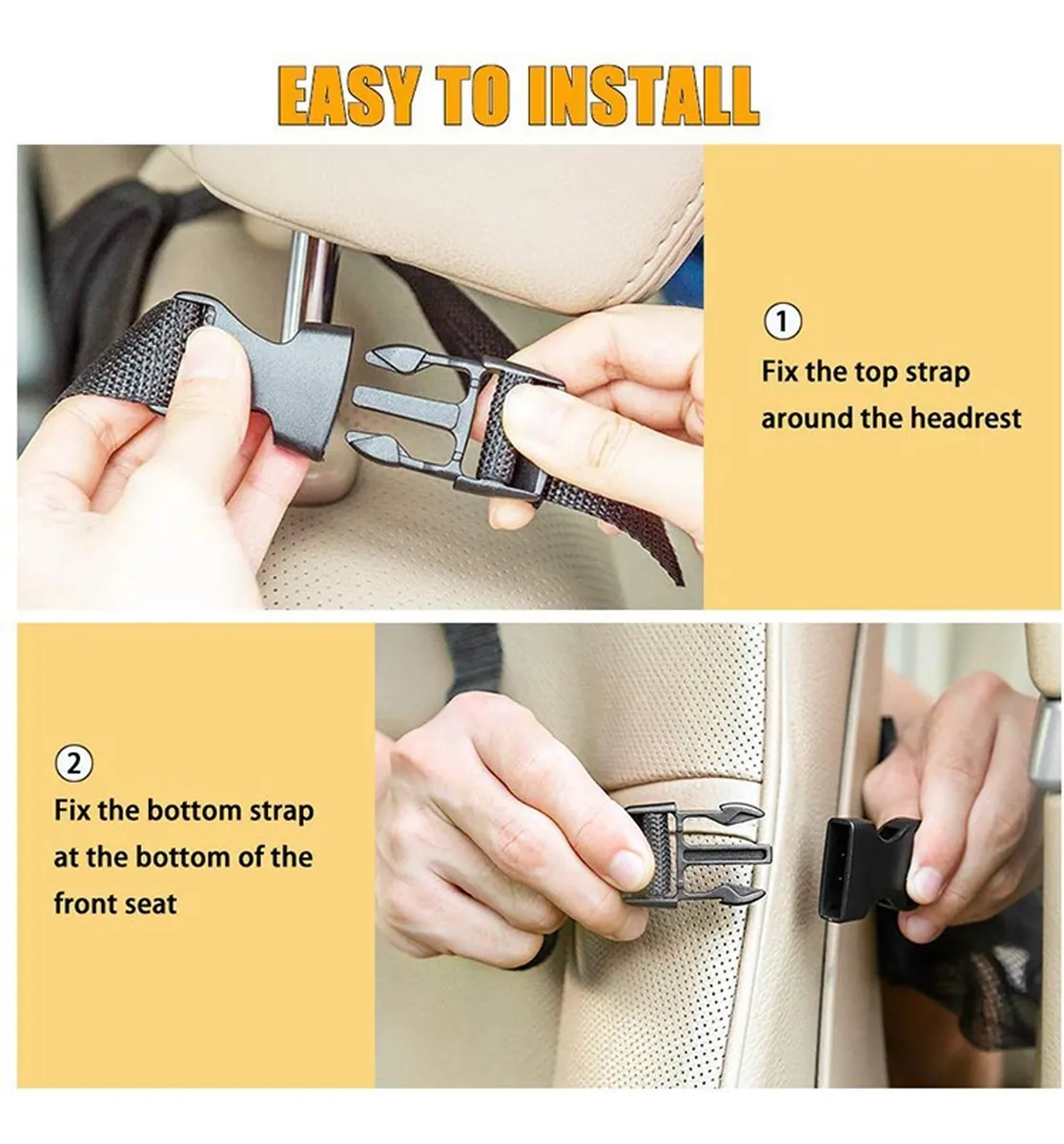 Organizador para Asiento Trasero de Auto Coche Carro Multifuncional Portatil y Plegable 2 Pz