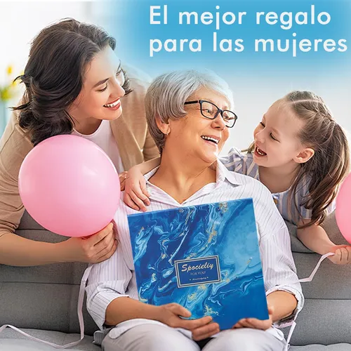 Vela Aromatica + Vaso Taza Acero Inoxidable y Mas Kit Set Spa de Lujo Caja de Regalo para Dama Mujer Color Azul