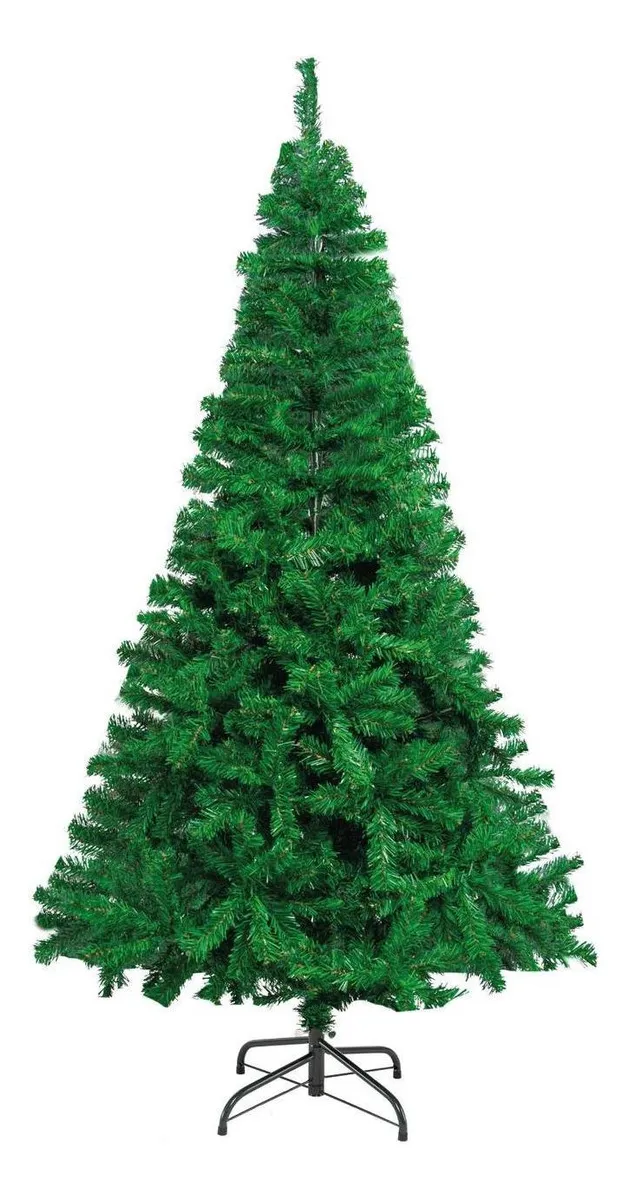 Arbol Navidad Pino Navideño Artificial Frondoso 1.80 m y 650 Ramas Follaje Color Verde