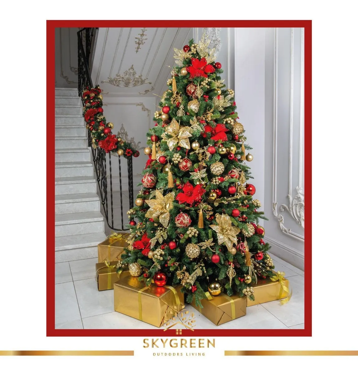 Arbol Navidad Pino Navideño Artificial Frondoso 1.80 m y 650 Ramas Follaje Color Verde