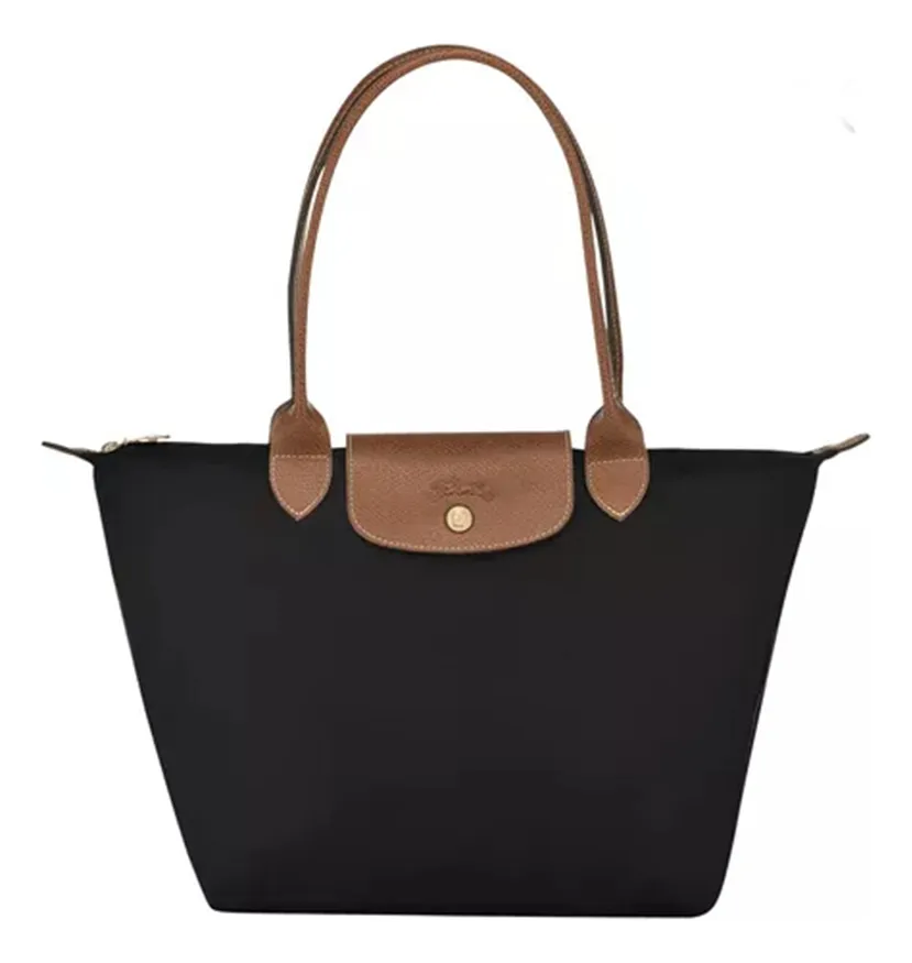 Bolso Tote Bag de Moda Longchamp Pliage Versatil y Elegante para Dama Mujer Color Negro