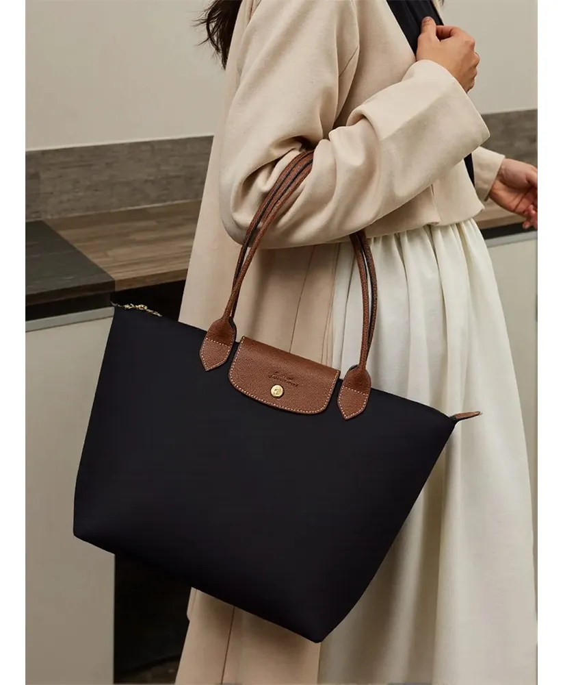 Bolso Tote Bag de Moda Longchamp Pliage Versatil y Elegante para Dama Mujer Color Negro