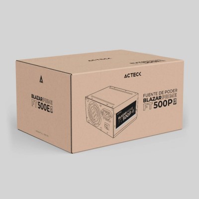 Fuente de Poder Blazar Prime ACTECK FT500P 500W. Ventilador: 80Mm.