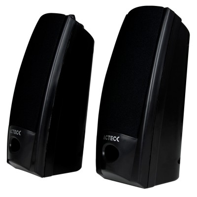 Bocinas Estéreo 2.0 ACTECK Auxiliar 3.5 MM 1.2 M Negro AX-2500