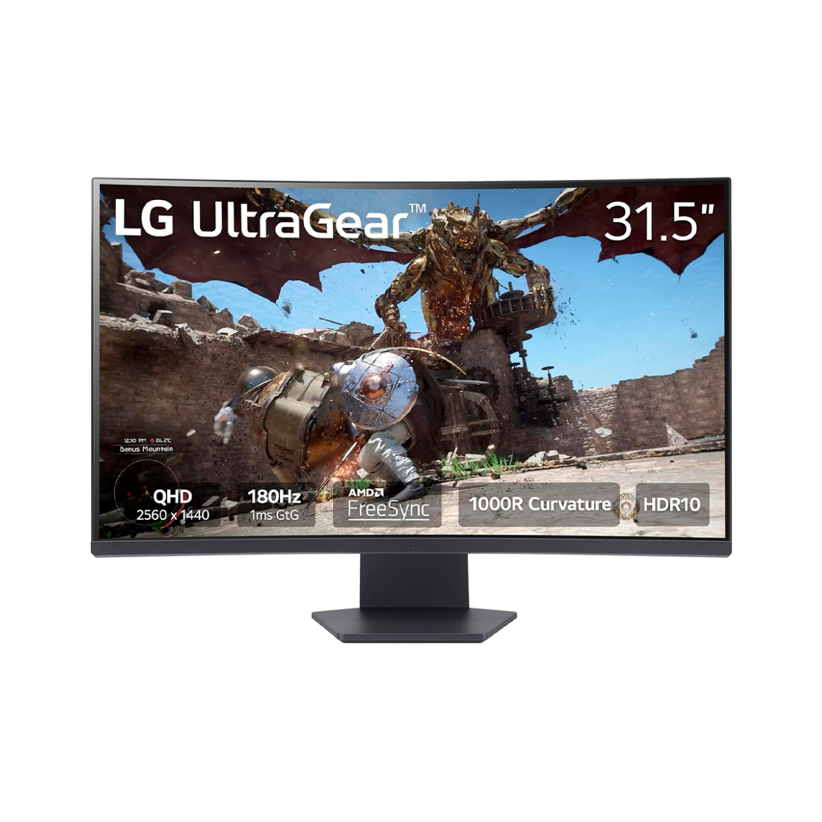 MONITOR GAMER LG 32'' CURVO QHD, ULTRAGEAR, 180 HZ, 1MS