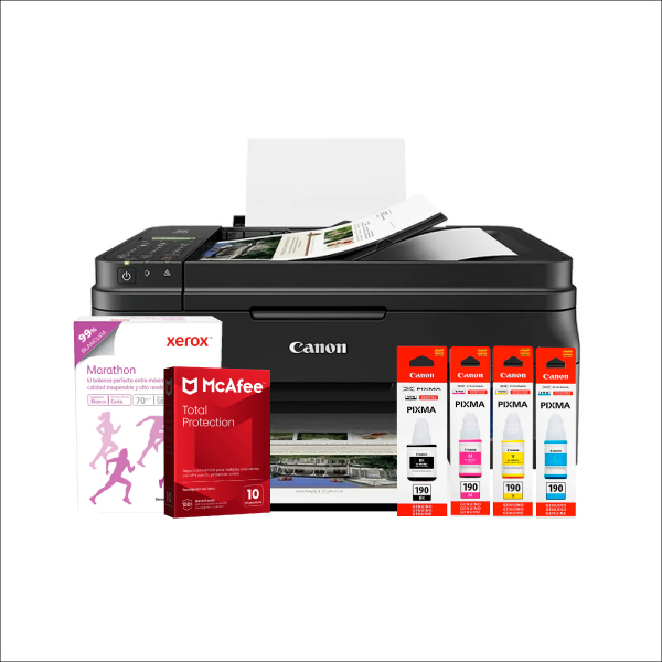 KIT MULTIFUNCIONAL CANON G4110 WIFI ADF + KIT DE TINTA + PAPEL + ANTIVIRUS