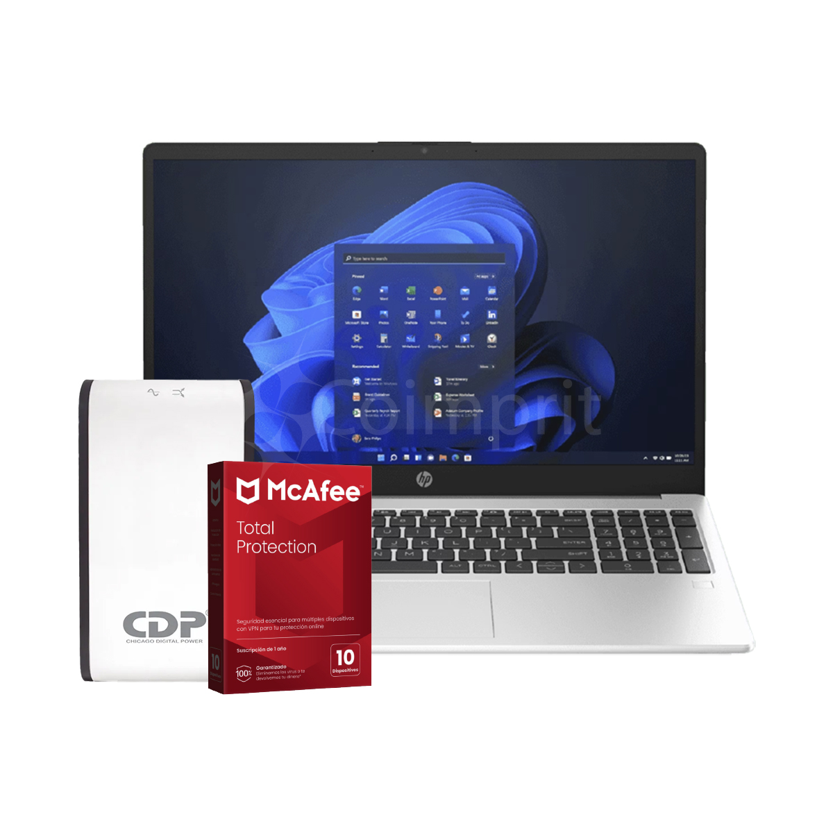 KIT LAPTOP HP 255 G10 15,6" RYZEN 3, 8GB , 512GB + ANTIVIRUS + R2C-AVR1008