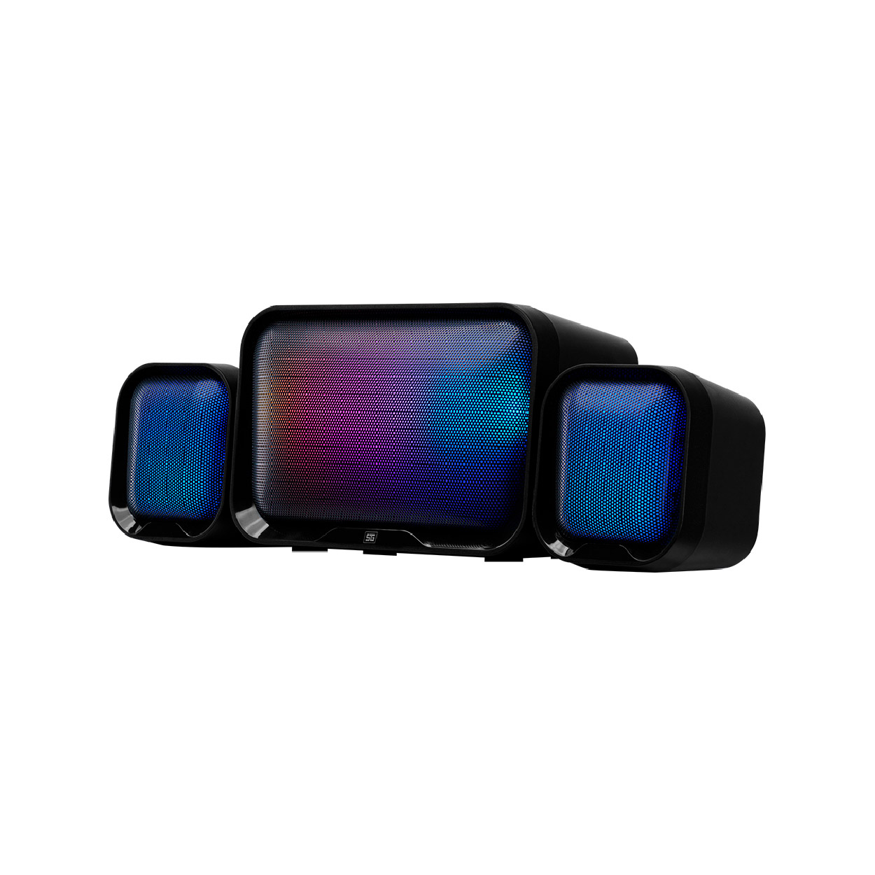 OPEN BOX: Vorago SPK-255 2.1CH, Bocinas RGB con Conexión 3.5mm y Alimentación USB 2.0, Negro