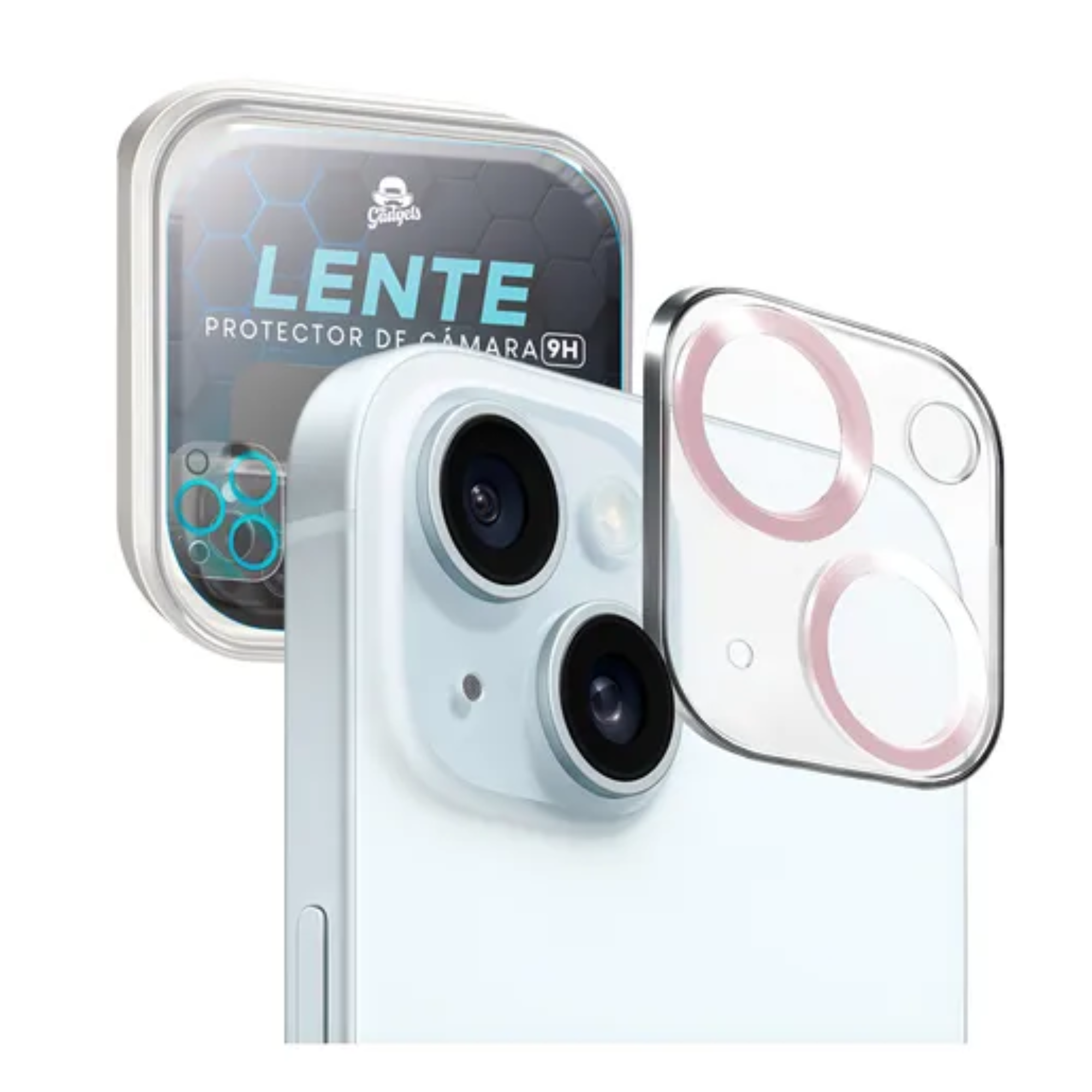 Mica De Camara Cristal Templado Deluxe Compatible Para iPhone 15 / 15 Plus Diferentes Colores