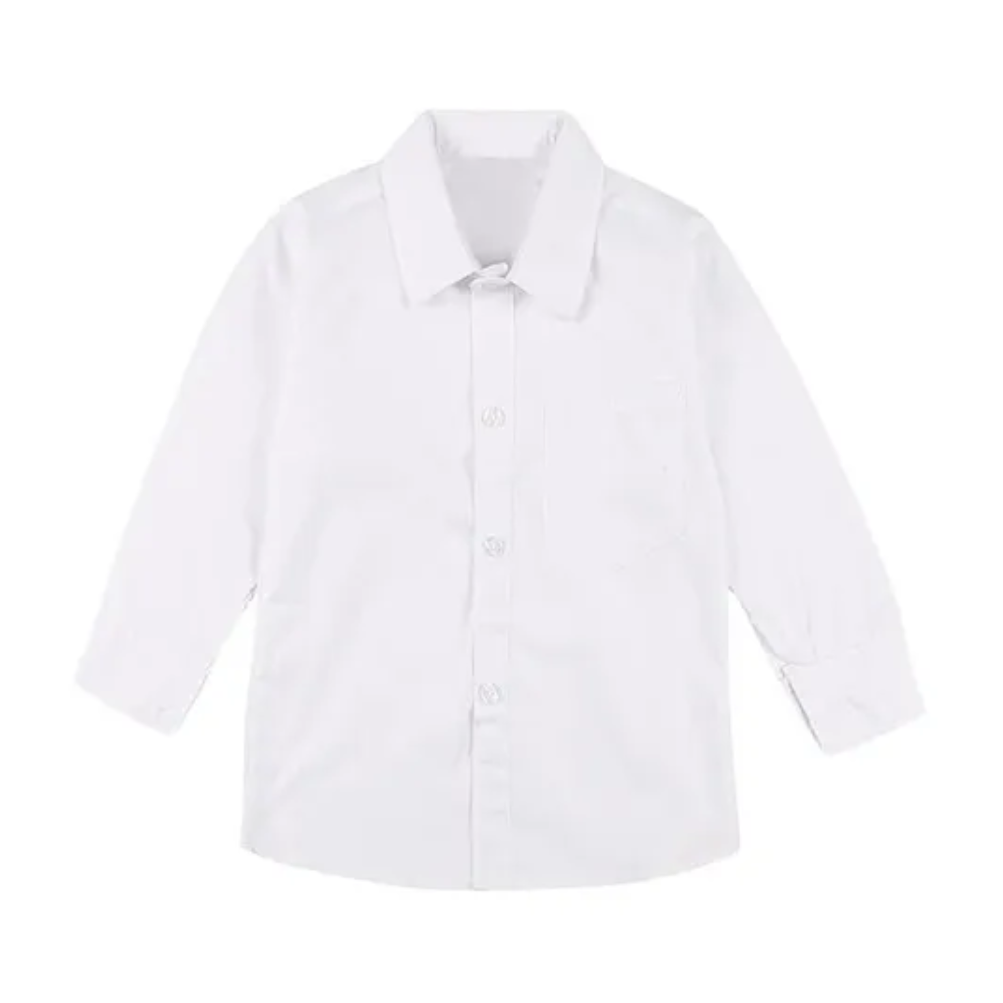 Camisa Escolar Manga Larga Blanca Tamaños y Tallas Infantiles Uniforme para usarse Diario Perfecta para Regreso a Clases