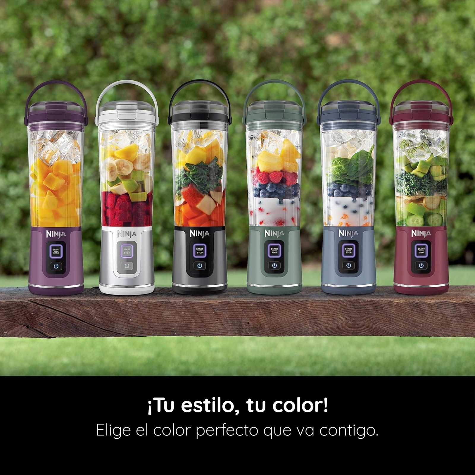 Licuadora Ninja Blast Portátil Recargable para Smoothies Batidos 532ml Azul (Reacondicionada con Garantía)