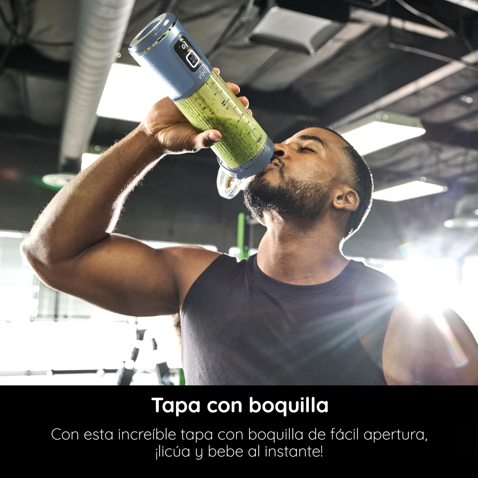 Licuadora Ninja Blast Portátil Recargable para Smoothies Batidos 532ml Azul (Reacondicionada con Garantía)