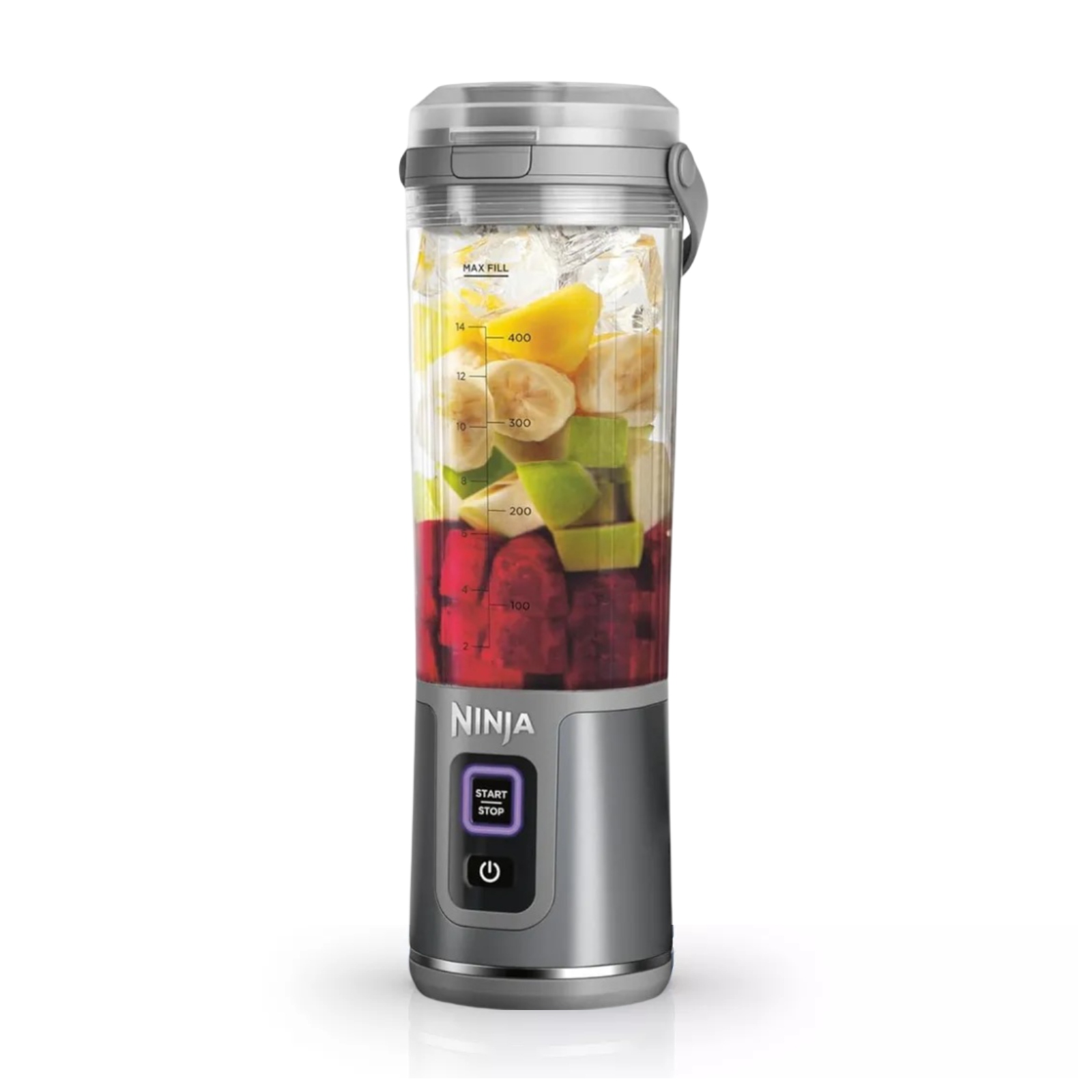 Licuadora Ninja Blast Portátil Recargable para Smoothies Batidos 532ml Gris (Reacondicionada con Garantía)