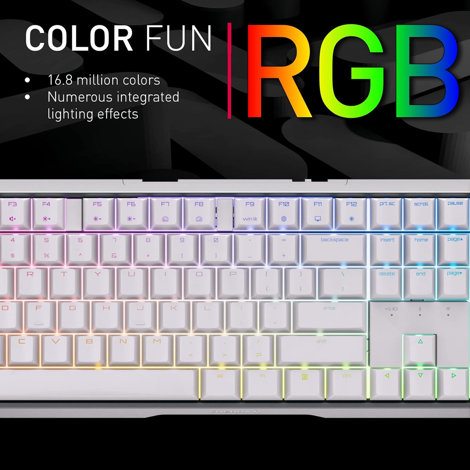 Cherry MX  Teclado3.0S inalámbrico RGB Mecanico MX Brown Switches Gaming  Negro Reacondicionado